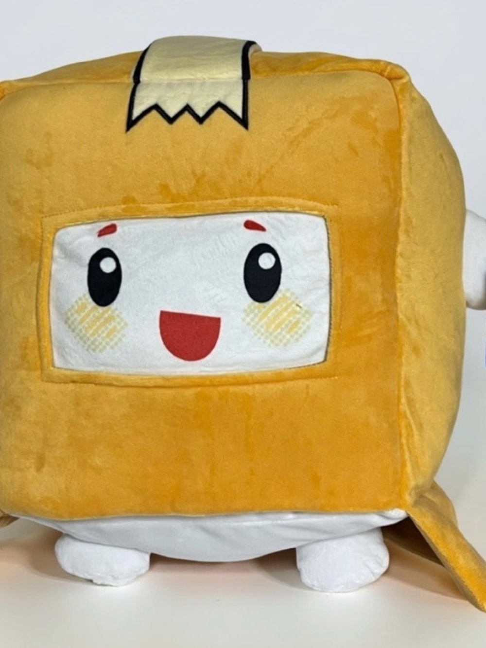 Cute Yellow Square Plush Character Toy for Kids - Soft Cuddly Companion